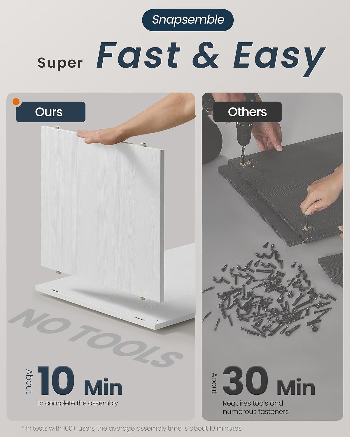 SONGMICS HOME Cat Litter Box Enclosure, Tool-Free Assembly