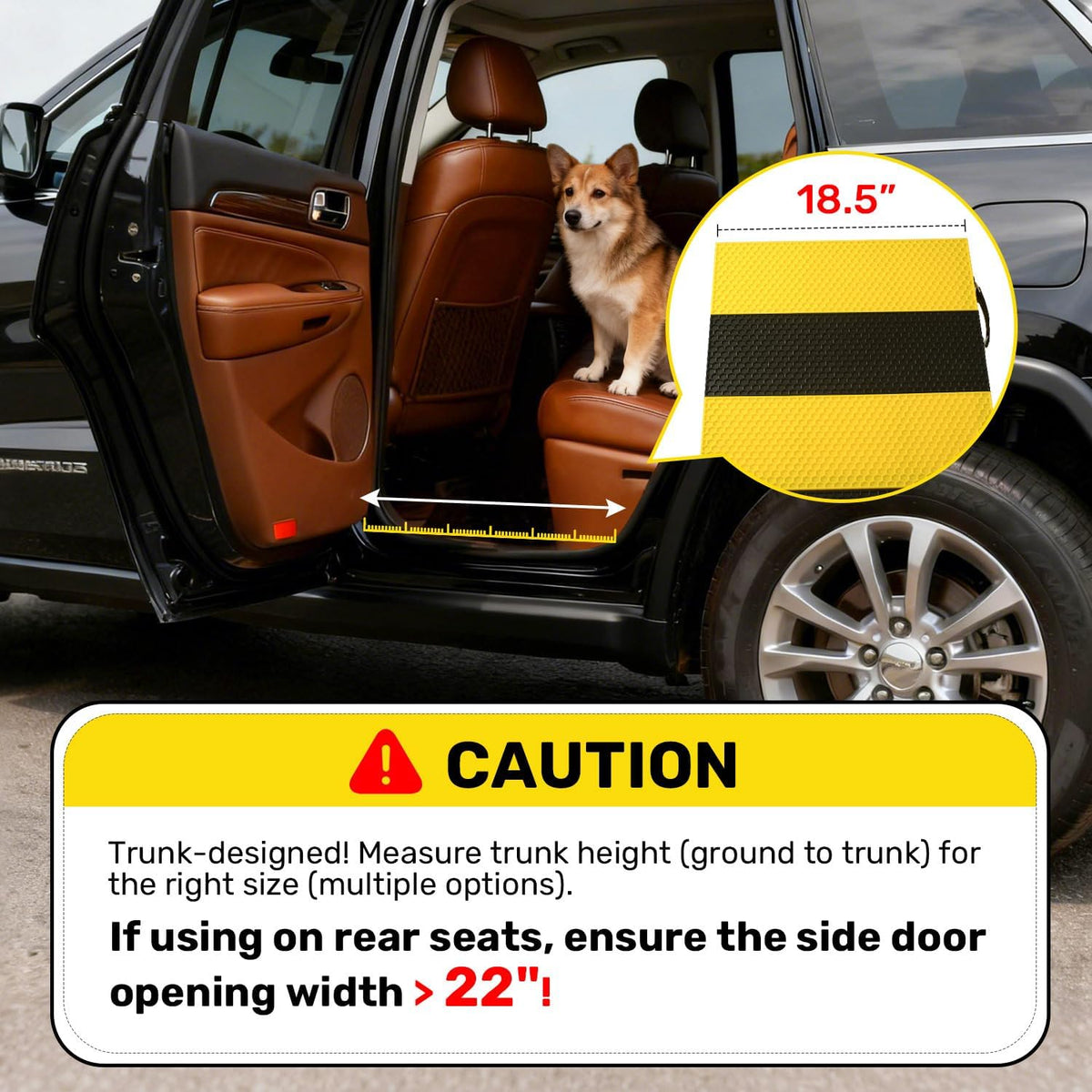 Heeyoo 71" Extra Long Dog Ramp for Car SUV Truck - 350Lbs Folding