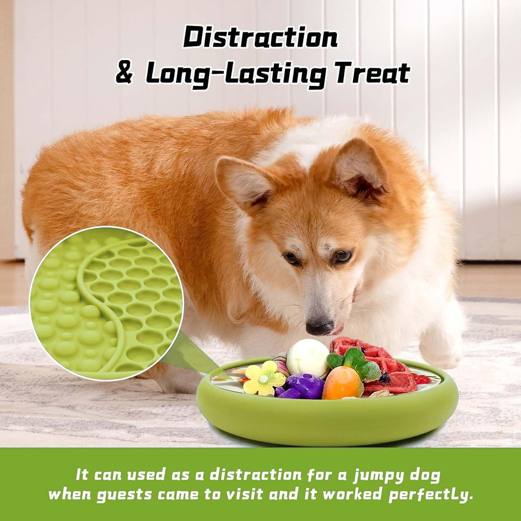 Dog Lick Bowl, Non-Slip Lick Mat Slow Feeder for Dogs & Cats