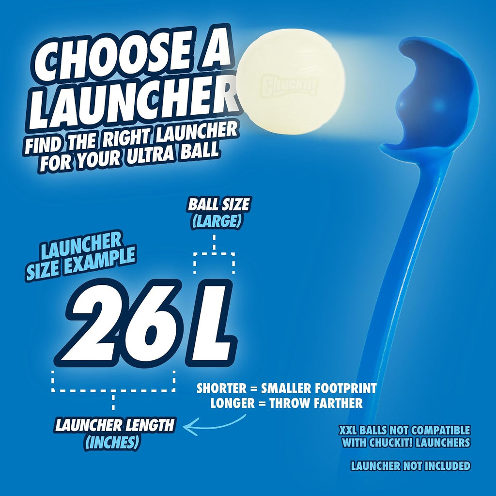 Chuckit! Glow in the Dark Bouncy Ball for Dogs, Dog Toy, Max Glow Balls, 3 Inch, Large (Pack of 12)