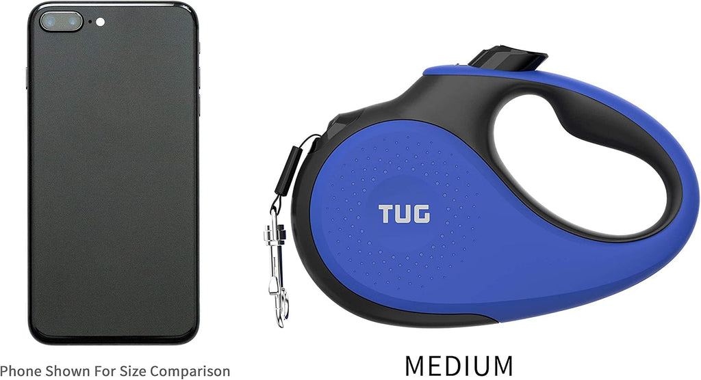 TUG Original Retractable Dog Leash, 16 ft (Medium, Blue)