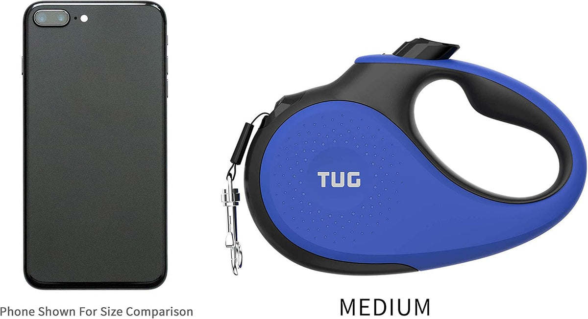 TUG Original Retractable Dog Leash, 16 ft (Medium, Blue)