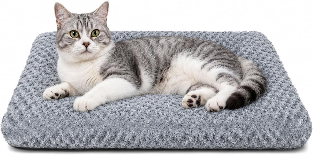 Dog Bed Small Size, Plush Washable Pet Bed Mat, Dog Crate Bed 17"x14"