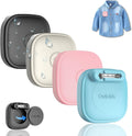 4-Pack Silicone Cases for Tile Mate 2024 with Pin, Waterproof Hidden Holder for Tile Life360 Mate Tracker Case for Child/Elderly/Pets Collar/Shoelaces/Clothes/Backpack (Black+White+Pink+Sky Blue)