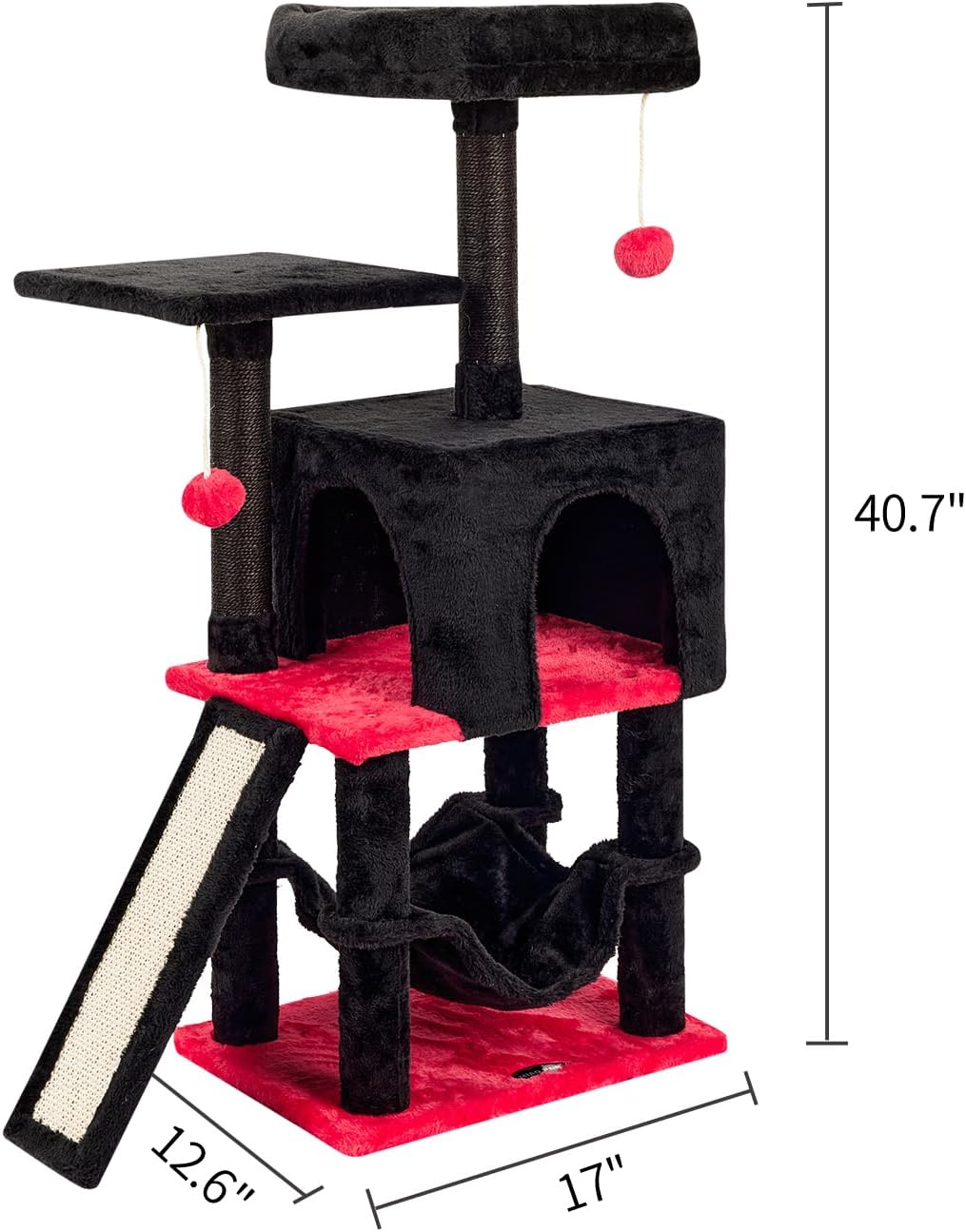 Gothic Cut Cat Tree Cat Tower Condo with Hammock Kittens Scratching Post