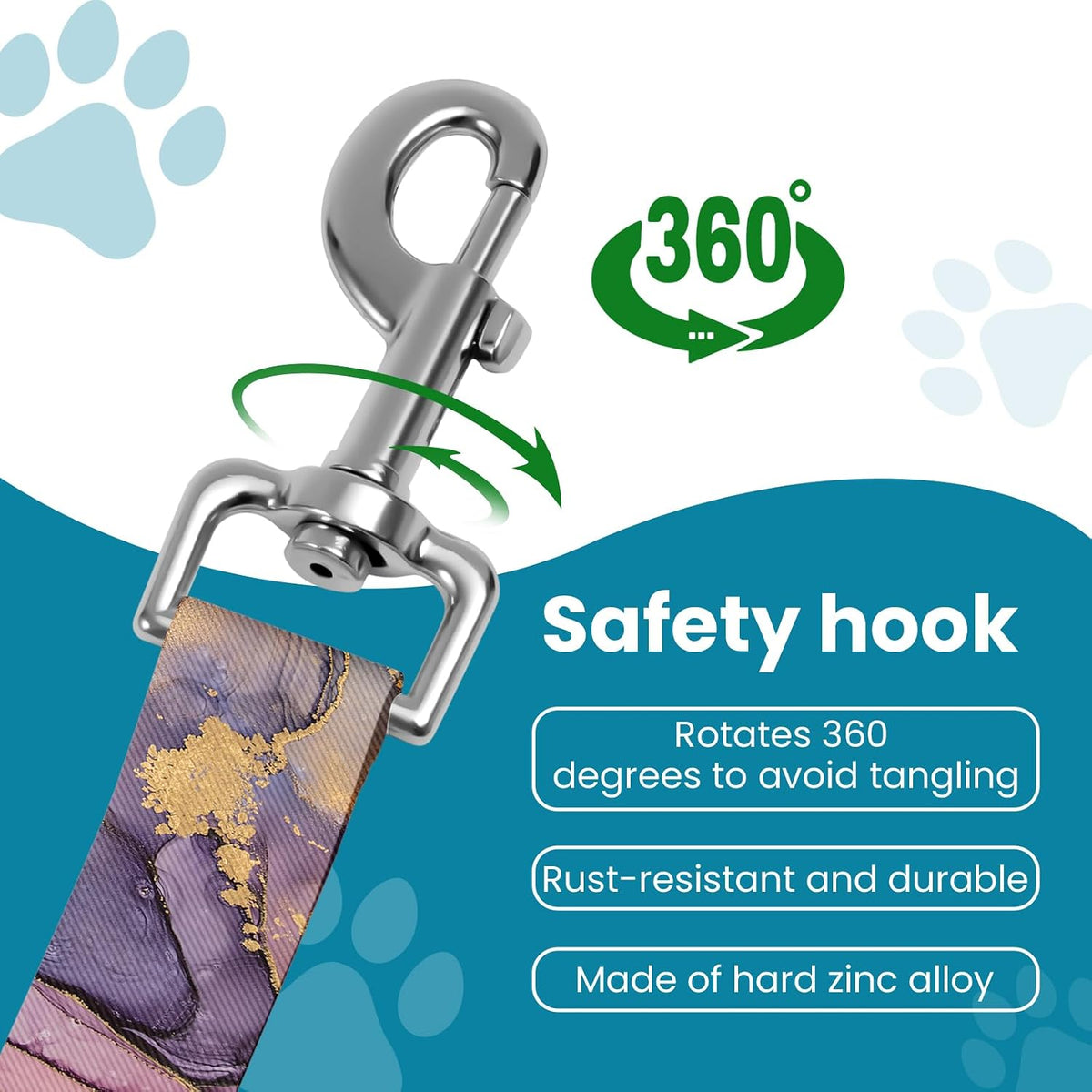 Adjustable pet cat and Dog car seat Belt，The Lanyard is Flexible and Adjustable from 20 to 33 inches(Light Luxury Marble)
