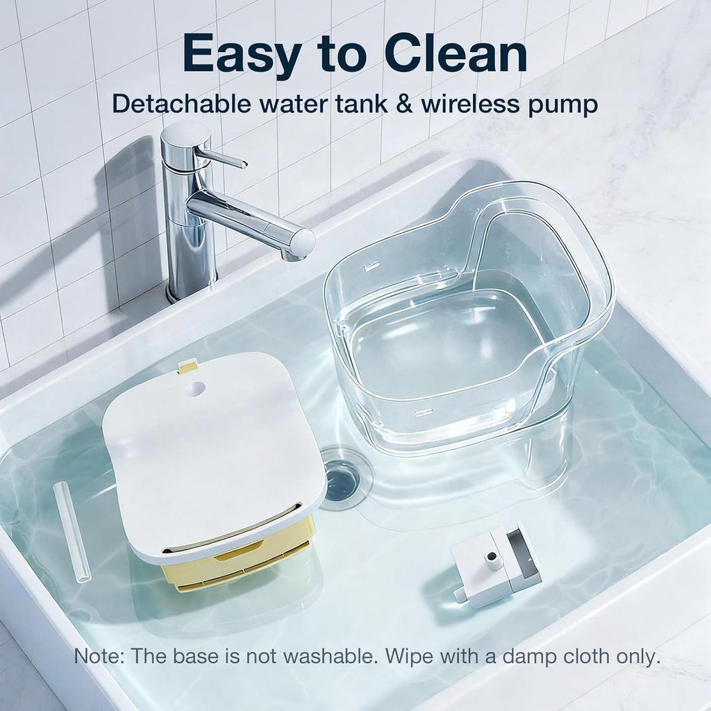 PETGUGU AI Cat Water Fountain,App Monitoring Pet Fountains for Cats Indoor with 8 Layers Cat Fountain Filters,Ultra-Quiet Wireless Pump Pet Water Fountain Transparent Water Tank