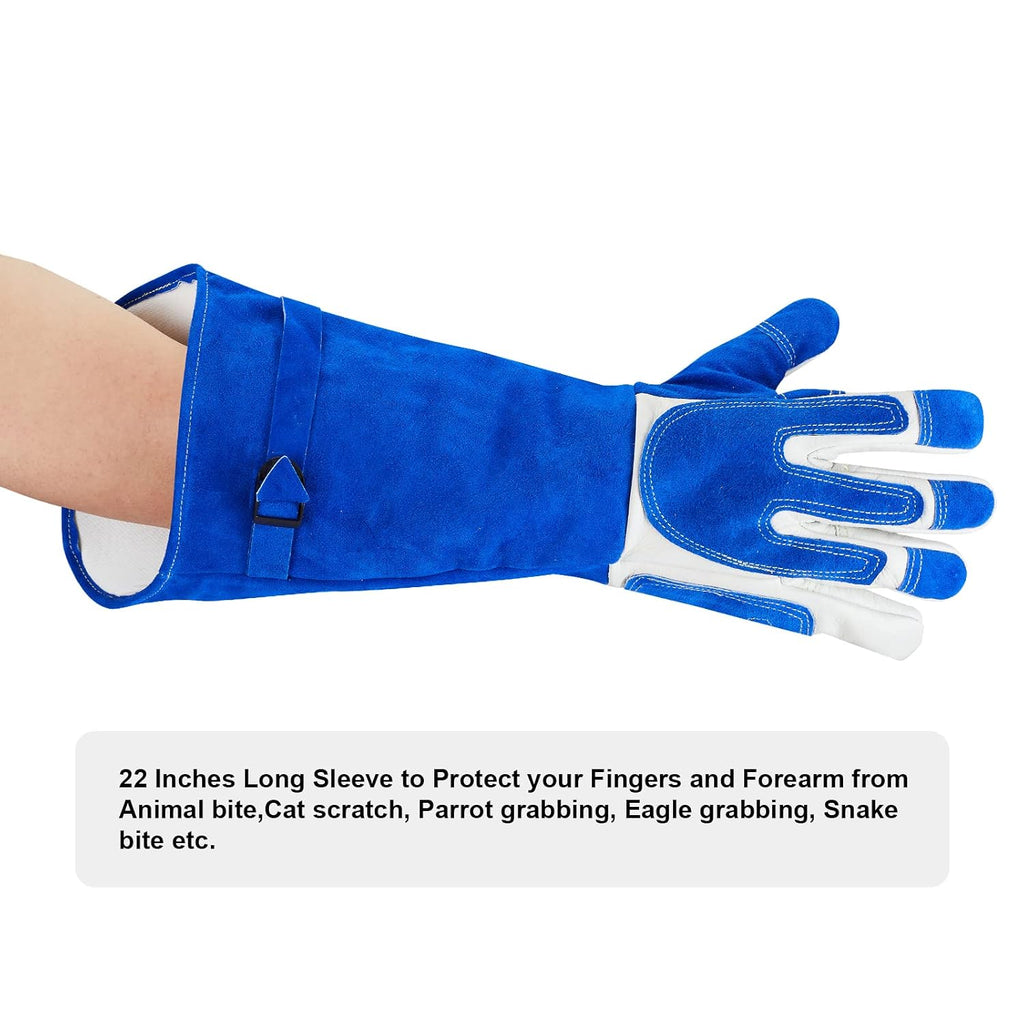 AOWPFVV Animal Handling Gloves Bite Proof for Dogs,Cats, 23.6in Large