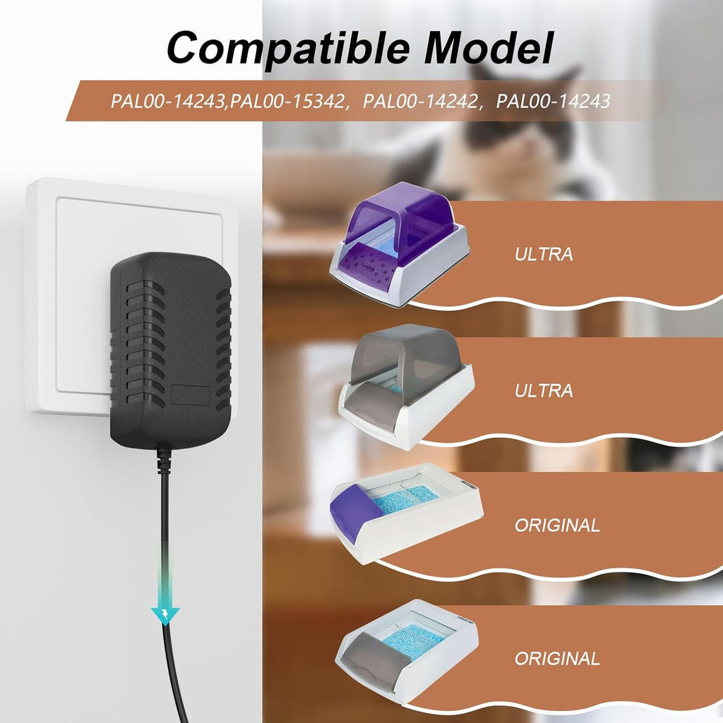 18V Charger for PetSafe ScoopFree Automatic Cat Litter Box RFA-516,