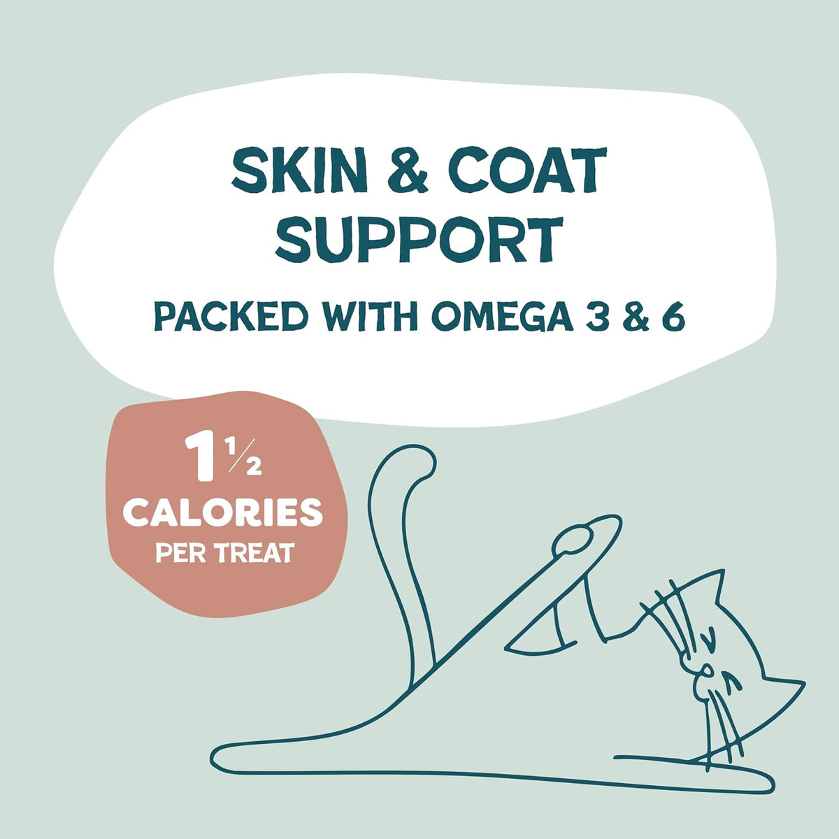 Shameless Pets Crunchy Cat-Treats - Kitty-Treats for Cats with Skin & Coat Support, Natural Ingredients KittenTreats with Real Salmon, Healthy Flavored Feline Snacks - Yam Good Salmon, (Pack of 2)