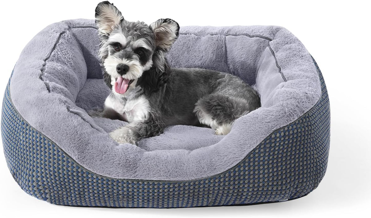 INVENHO Small Dog Bed Washable Orthopedic Calming Warming Durable Pet Bed with Anti-Slip Bottom