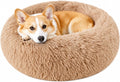 Medium Dog Bed, Washable Plush Donut Dog Bed, 28 Inch