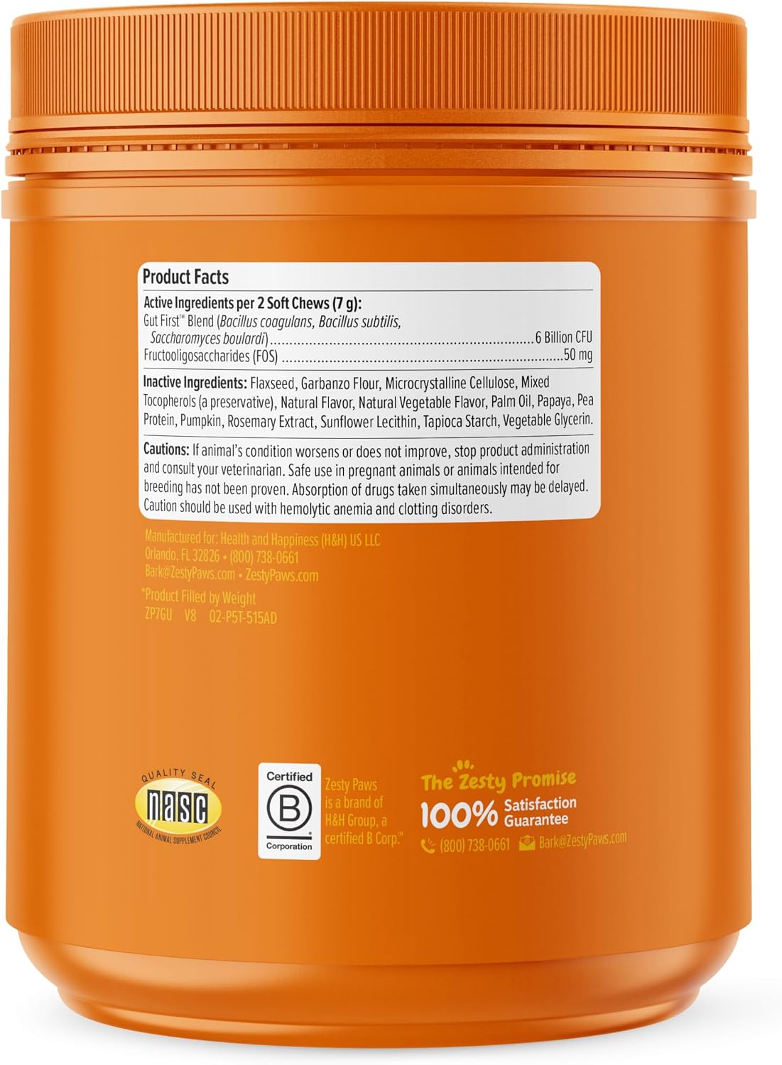 Zesty Paws Probiotics for Dogs, Digestive Enzymes Gut Flora, Digestive Health, Diarrhea & Bowel Support, DE111, Dog Probiotic Soft Chew for Pet Immune System, Pumpkin, 250 Ct (Pack of 2)