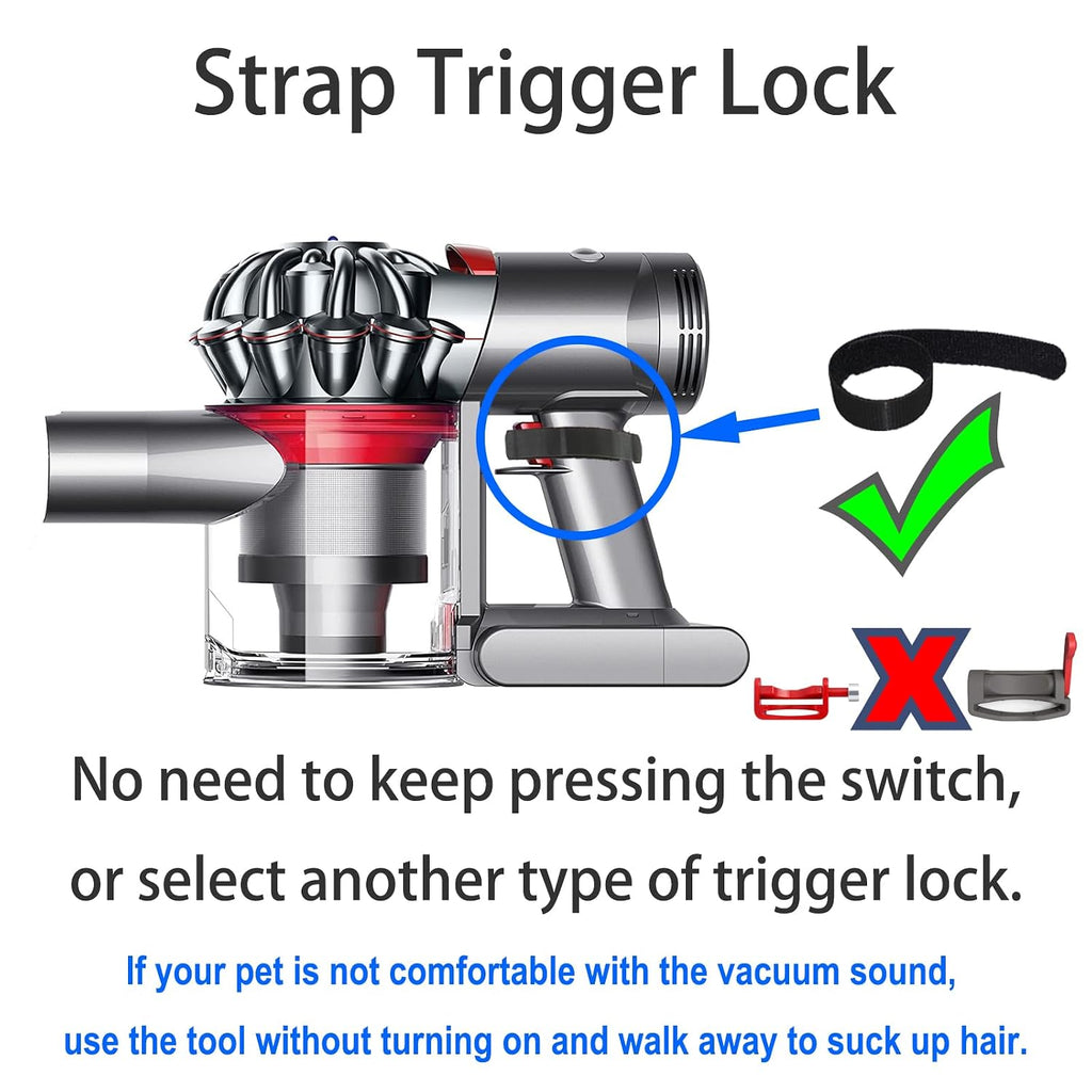 Dog Hair Vacuum Attachment for Dyson Cordless Upright Vac, Groom Tool Pet Shedding Brush for V6 V7 V8 V10 V11 V15 DC41 DC65 UP13-UP30 Animal, Grooming Kit with Long Extension Hose Adapter