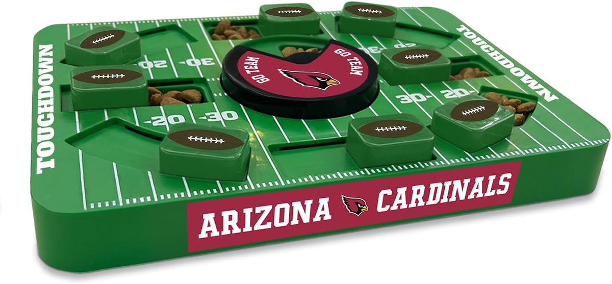 Pets First NFL Arizona Cardinals Large Puzzle Toy for Dogs, Slow Feeder Board for Pets, New Bigger Size, Interactive Doggie Treat Toy