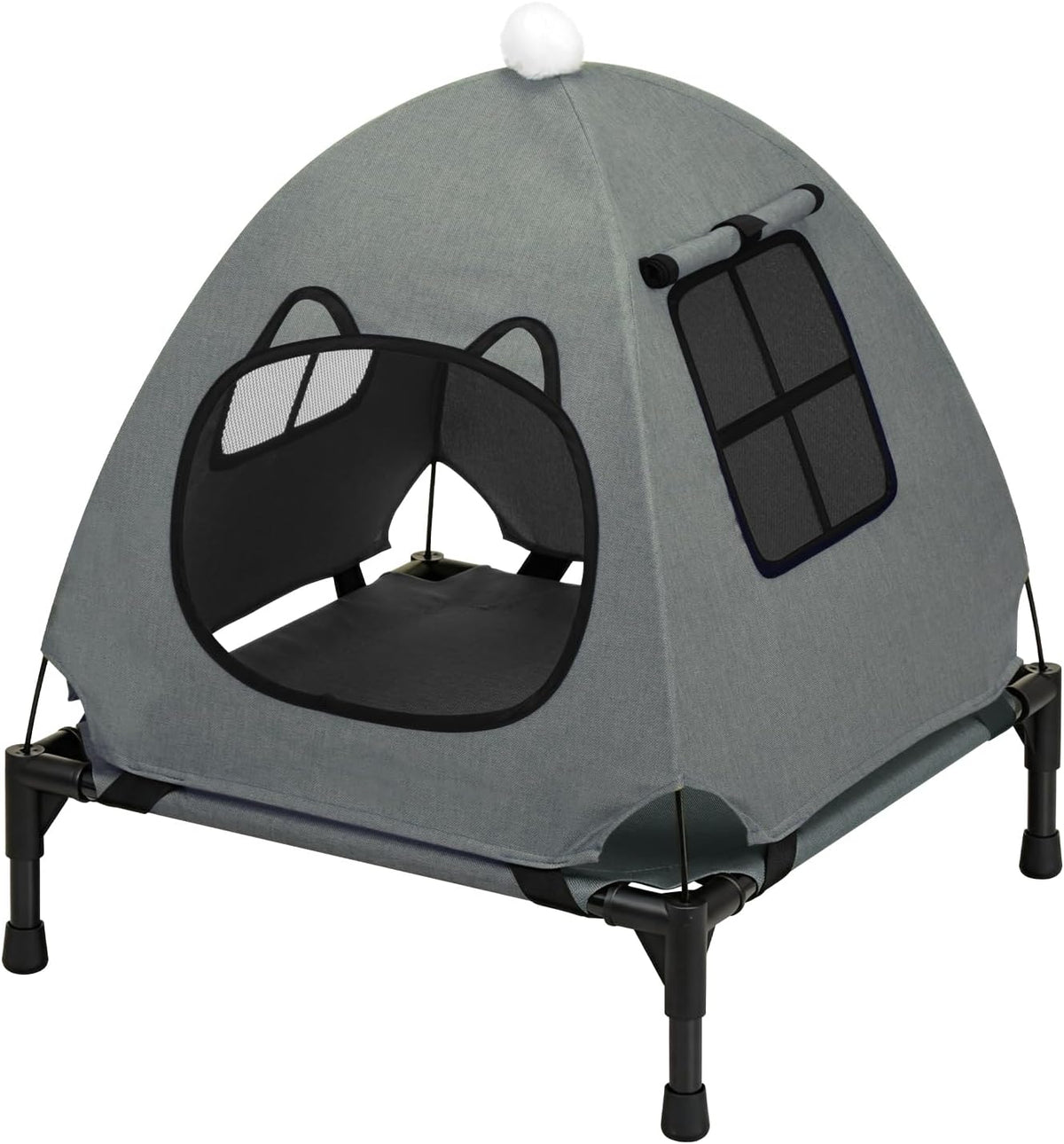 Anti-Anxiety Open Elevated Pet Hammock Bed Tent House - Quick Setup