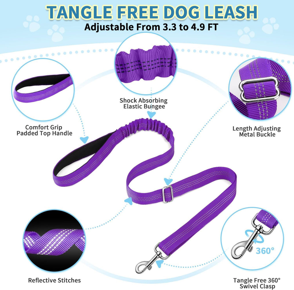 SlowTon No Pull Small Dog Harness and Leash Set with Front Clip
