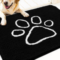 OLANLY Dog Door Mat for Muddy Paws 32x20, Paw Print Design Chenille Mud Mat