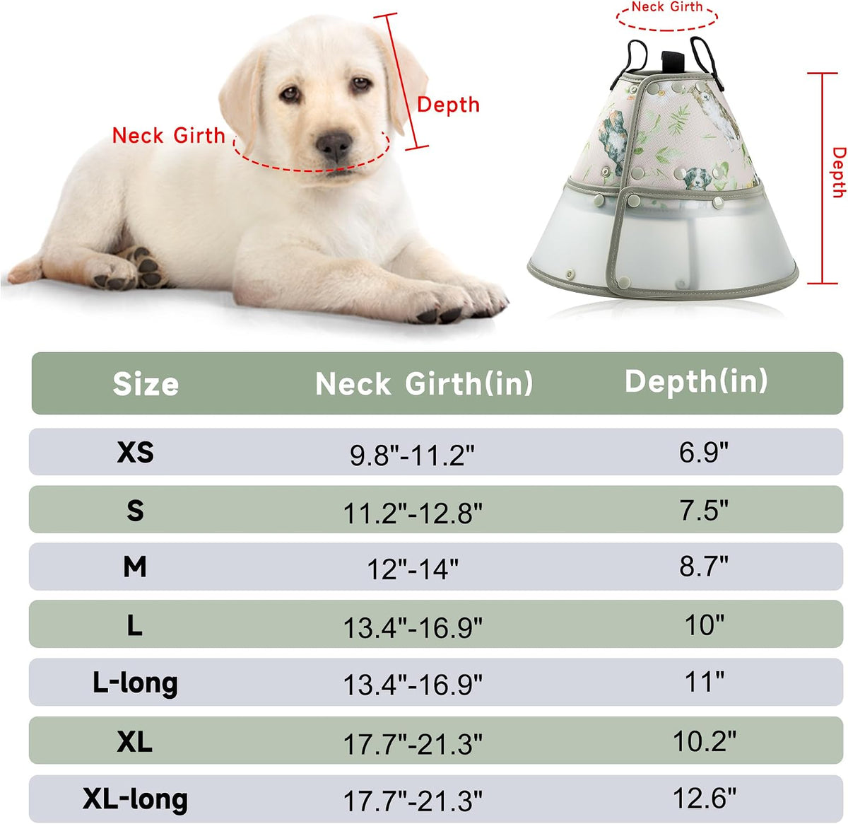 Soft Dog Cone Collar for Large Medium Small Dogs After Surgery, Adjustable Pet Recovery E-Collar, Brown XLarge