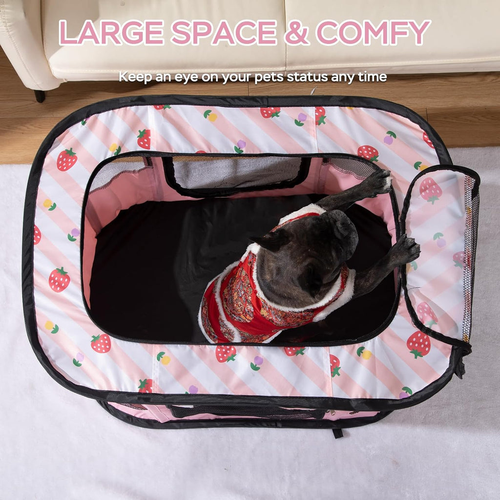 XRG Foldable Pet Playpen,Indoor Cat cage Puppy Crates M(31.5"x23.6"x21.7")