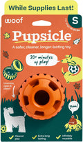 WOOF Pupsicle Interactive Dog Ball Toy for Dogs Small 10-25 lbs - Orange
