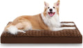 KSIIA Washable Dog Bed for Crate Waterproof for Medium Dogs,35x22 in,Brown