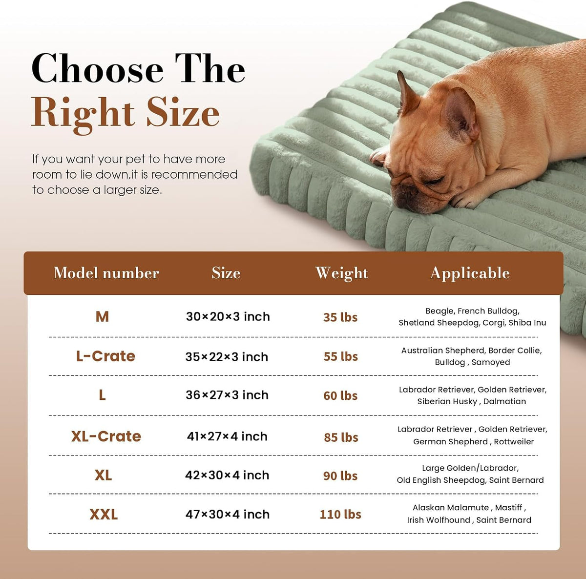 Extra Large Dog Bed Orthopedic Foam with Waterproof Lining