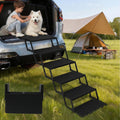 Dog Steps for Car, Truck, SUV, Dog Ramps for Cars with High Traction Surface, Portable Waterproof Dog Stairs for Large Dogs, Supports Up to 200 lbs, 6 Steps
