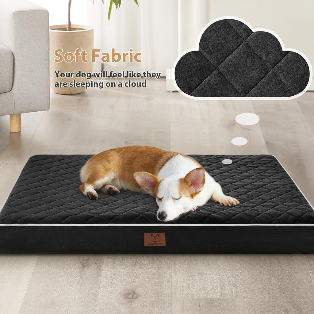WNPETHOME Orthopedic Waterproof Large Dog Bed for Crate Cozy Sleep
