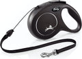 FLEXI® Classic Cord Retractable Dog Leash, Medium, 26 ft - Black