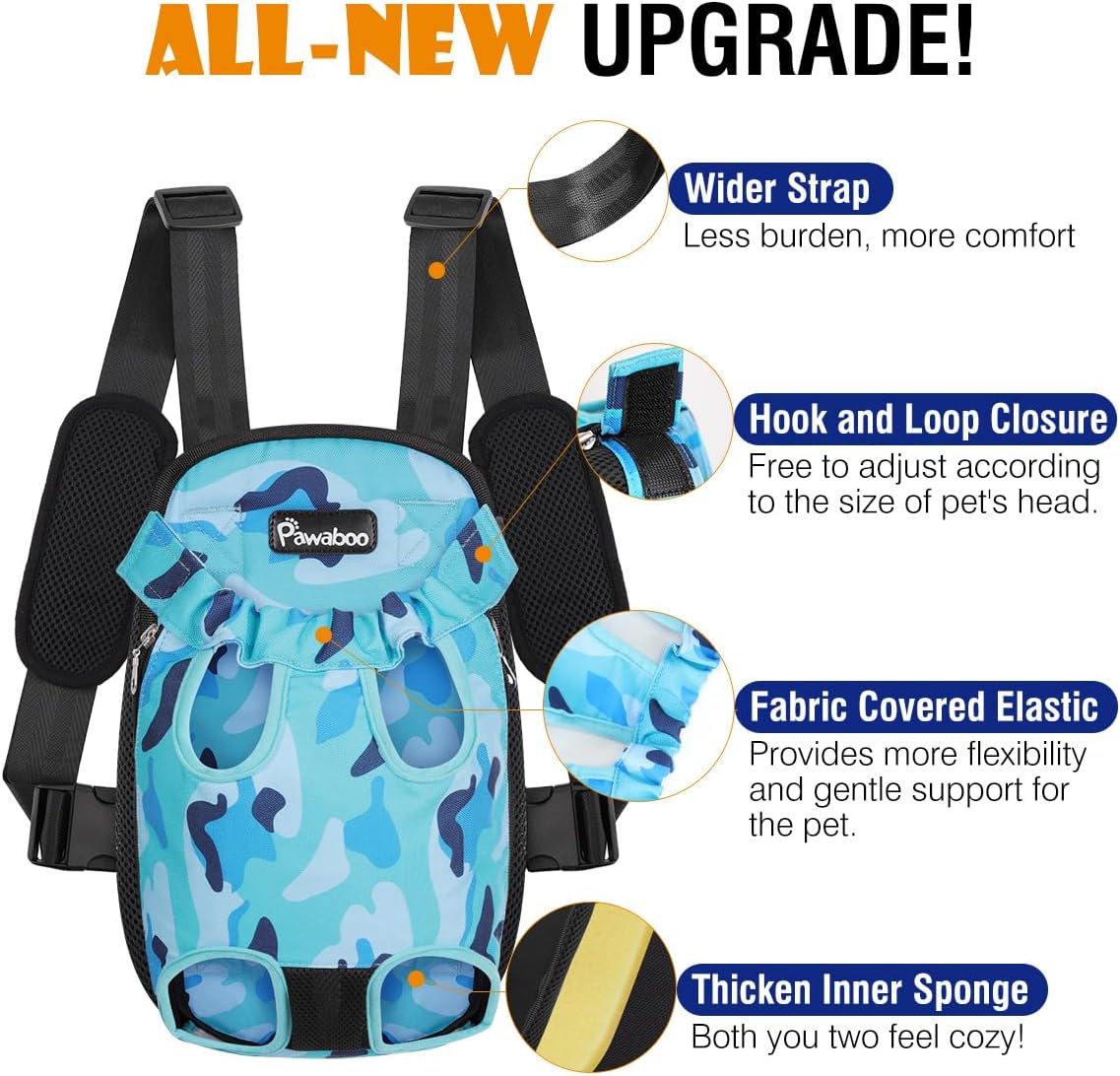 Pawaboo Pet Front Carrier Backpack for Small Medium Dogs
