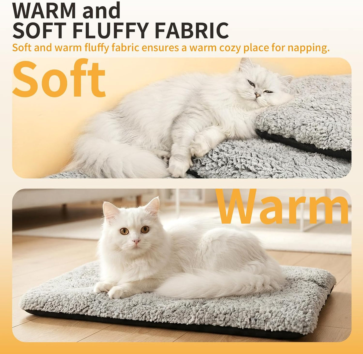 NWK Soft Plush Fluffy Self Warming Thermal Cat Bed Mat 28’’ X 20’’ X 1’’