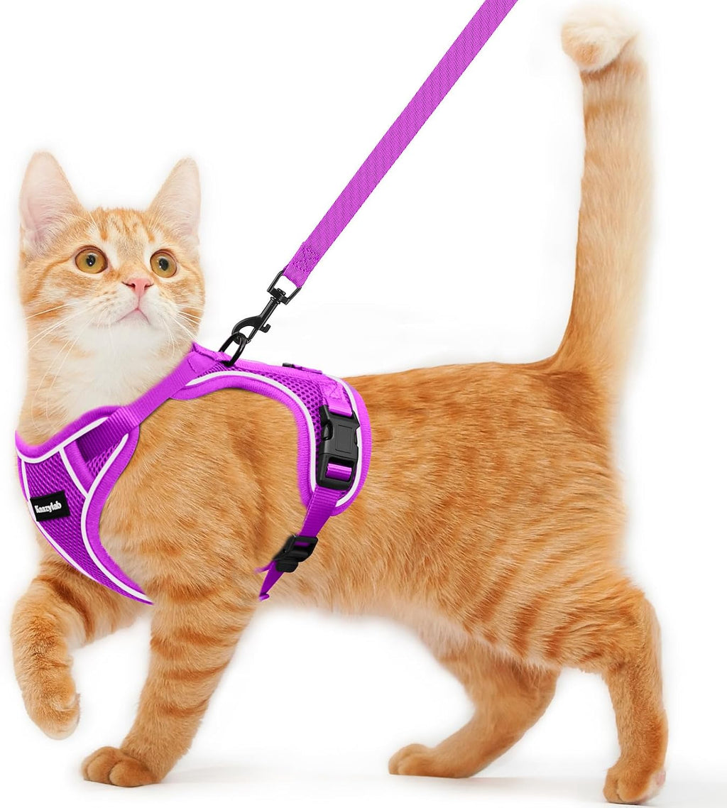 Cat Harness and Leash for Walking Escape Proof Soft Adjustable Cat Leash