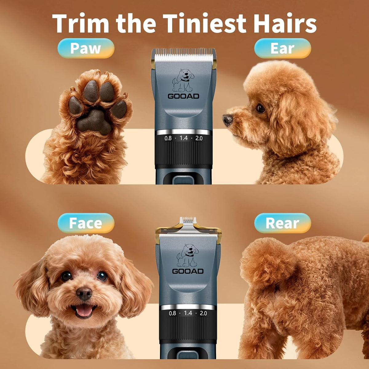 Dog Clippers Grooming Kit and Trimmer for Small and Large Dogs Cats