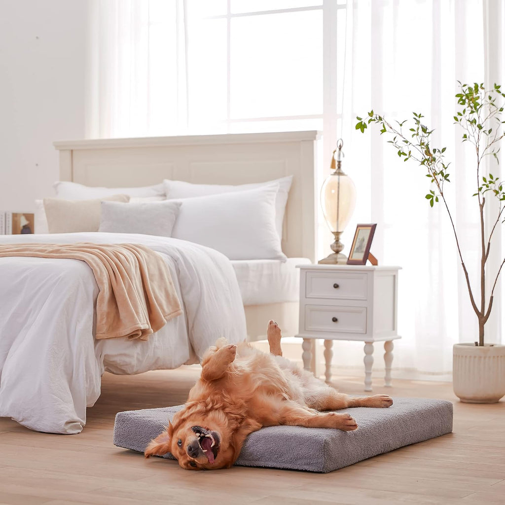 Orthopedic Extra Large Dog Bed for Large Dogs, 41 inches XL Washable with Waterproof Liner and Cooling Gel Memory Foam, Fits up to 110 lbs Pets
