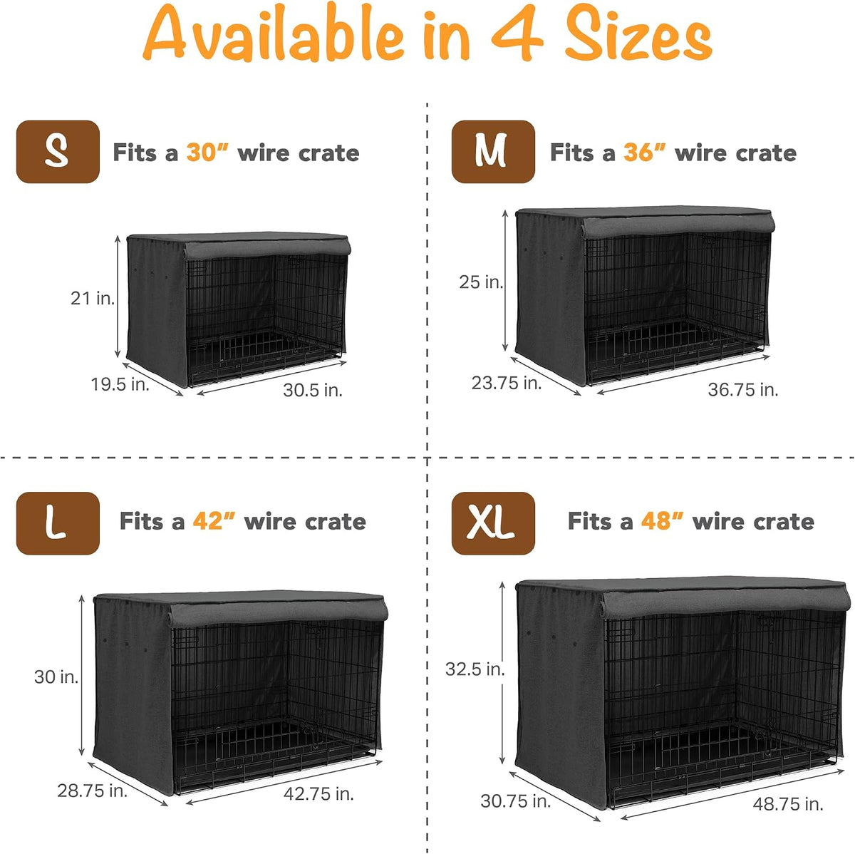 Friends Forever Metal Dog Crate Cover 30 inch-30.5" L x 19.5" W x 21" H