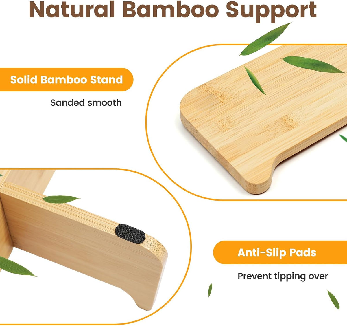 PETTOM Slow Feeder Cat Bowl Elevated Ceramic with Bamboo Stand, Fishbone