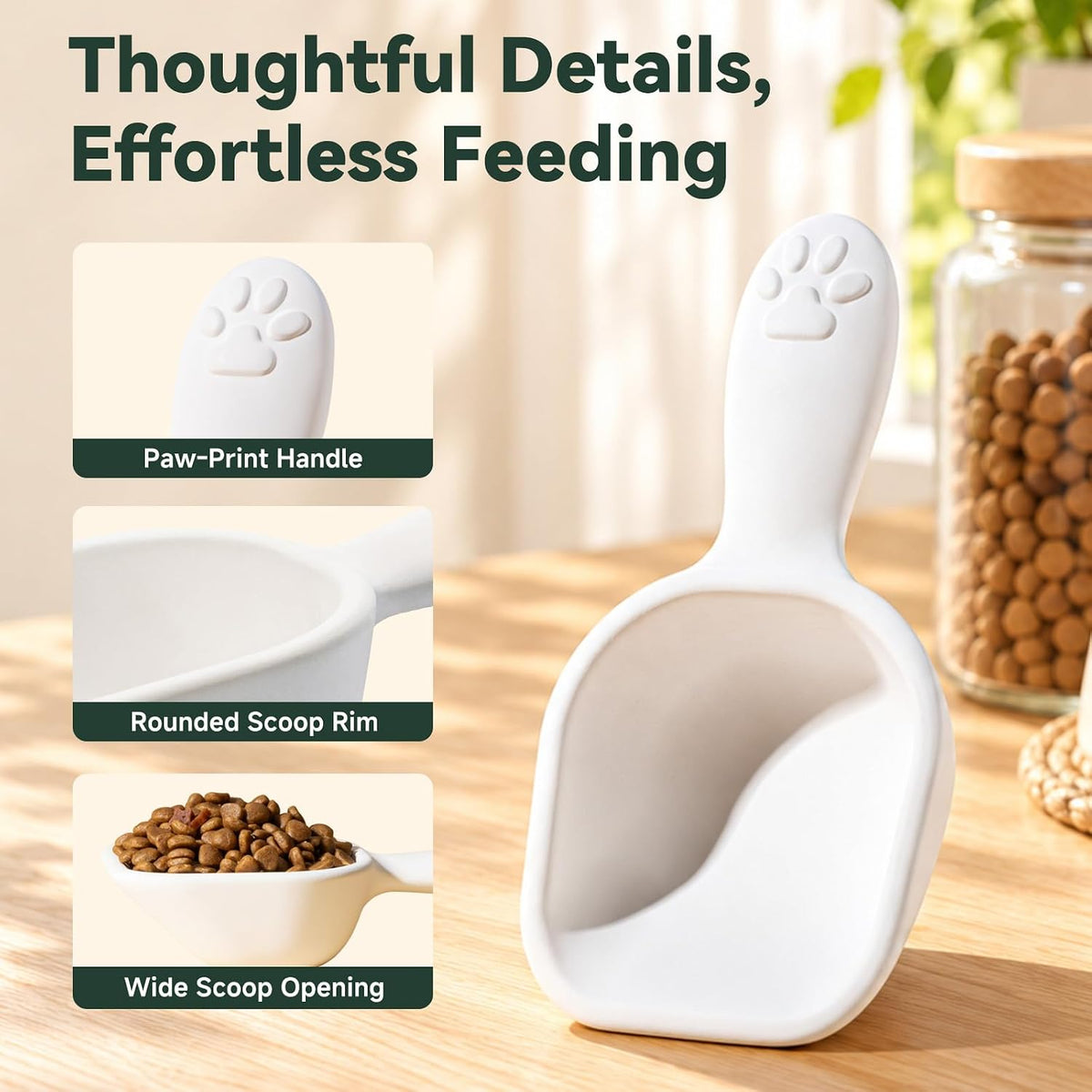 Diatom Drying Scoop 1/4 Cup for Pet Food