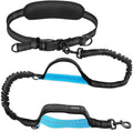 Uppetly Hands Free Dog Running Leash with Adjustable Waist Belt, Dual Handle Elastic Bungees Retractable Rope for Small and Medium Dogs, Reflective Stitches for Walking Hiking Biking (Medium, 8-25lb)
