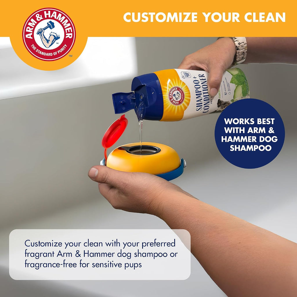 Arm & Hammer Simply Grooming Soap Dispensing Palm Dog Brush