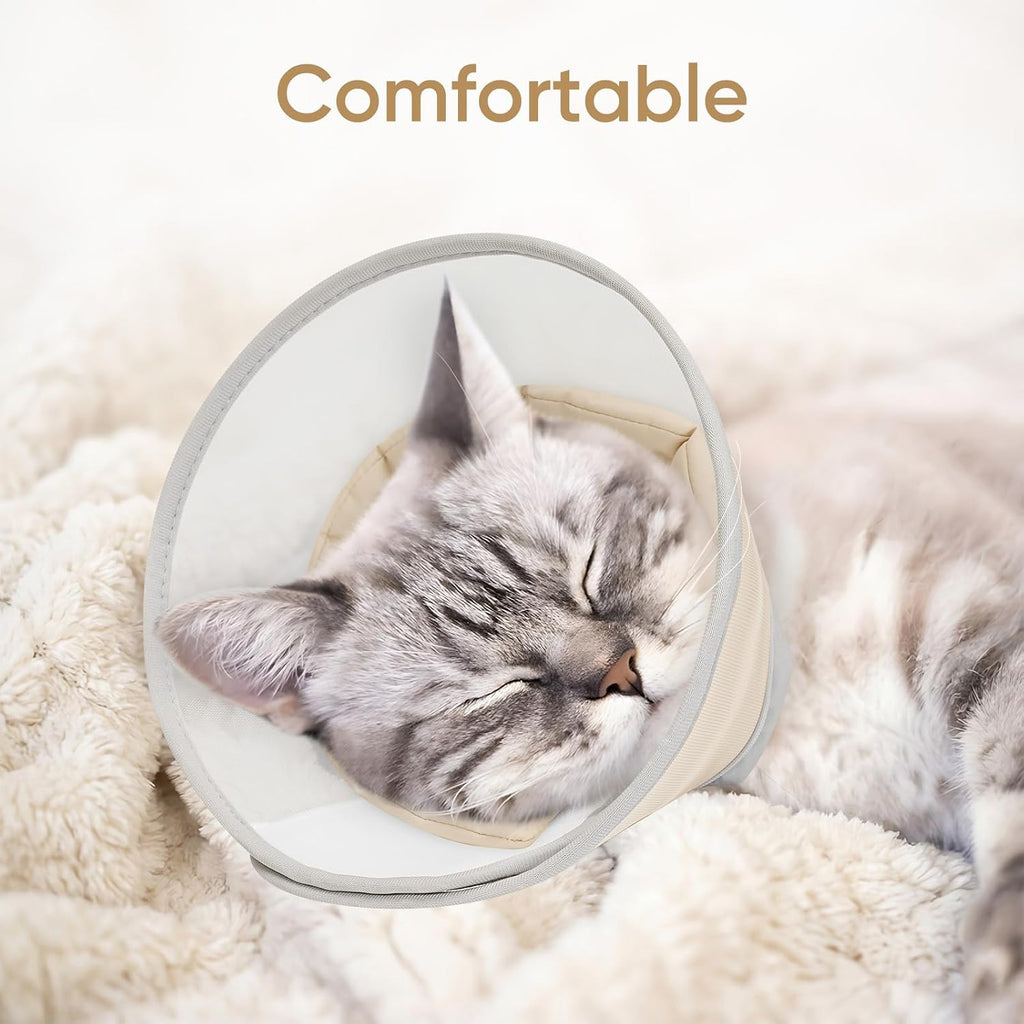 Supet Soft Cat Cone Collar Recovery to Stop Licking Breathable Mesh Surgery