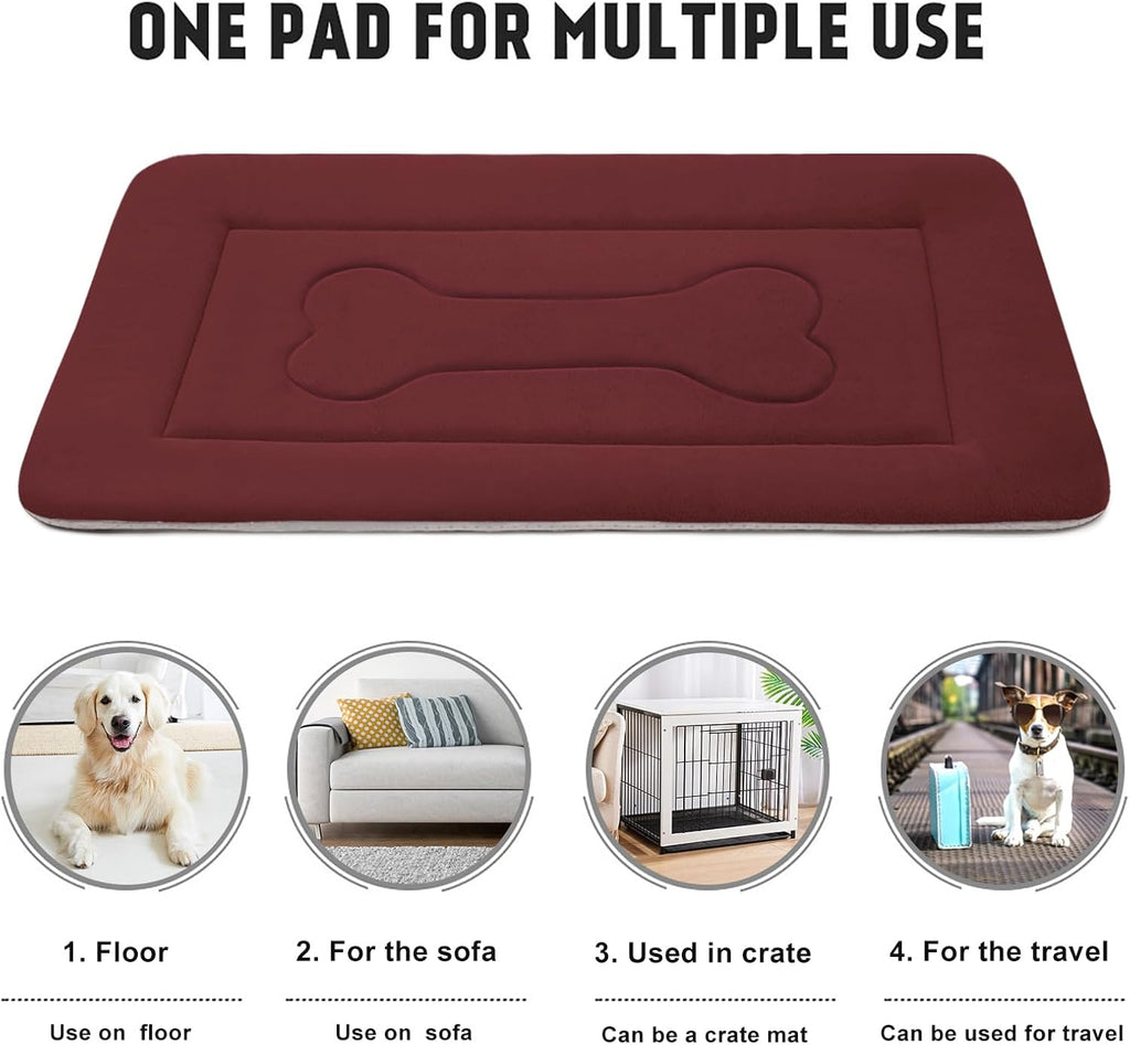 Medium Dog Bed Crate Mat 36 in Non-Slip Washable Soft Mattress Kennel Pads