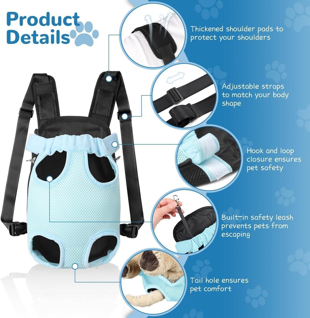 YUDODO Pet Dog Carrier Backpack Adjustable Front Carrier for Small Dog Cat
