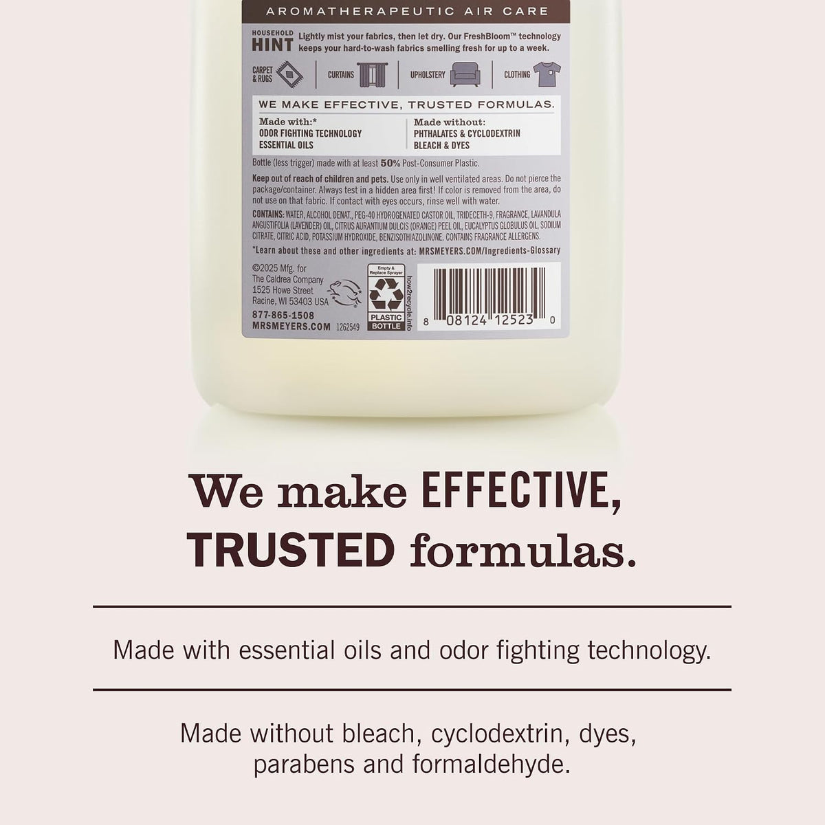 MRS. MEYER'S CLEAN DAY Fabric Freshener, Lavender scent, 20 Ounce Bottle