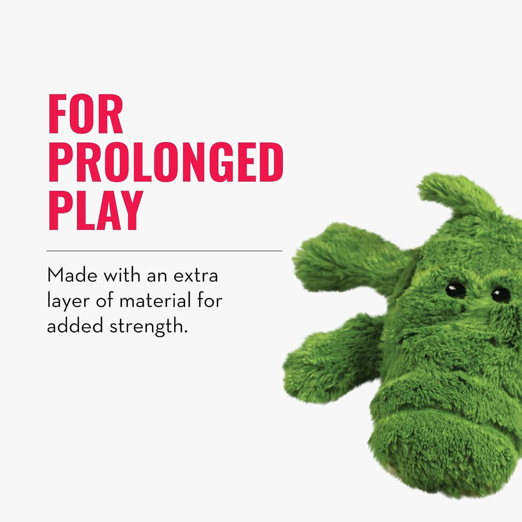 KONG Cozie Ali Alligator Plush Dog Toy, for Small Dogs