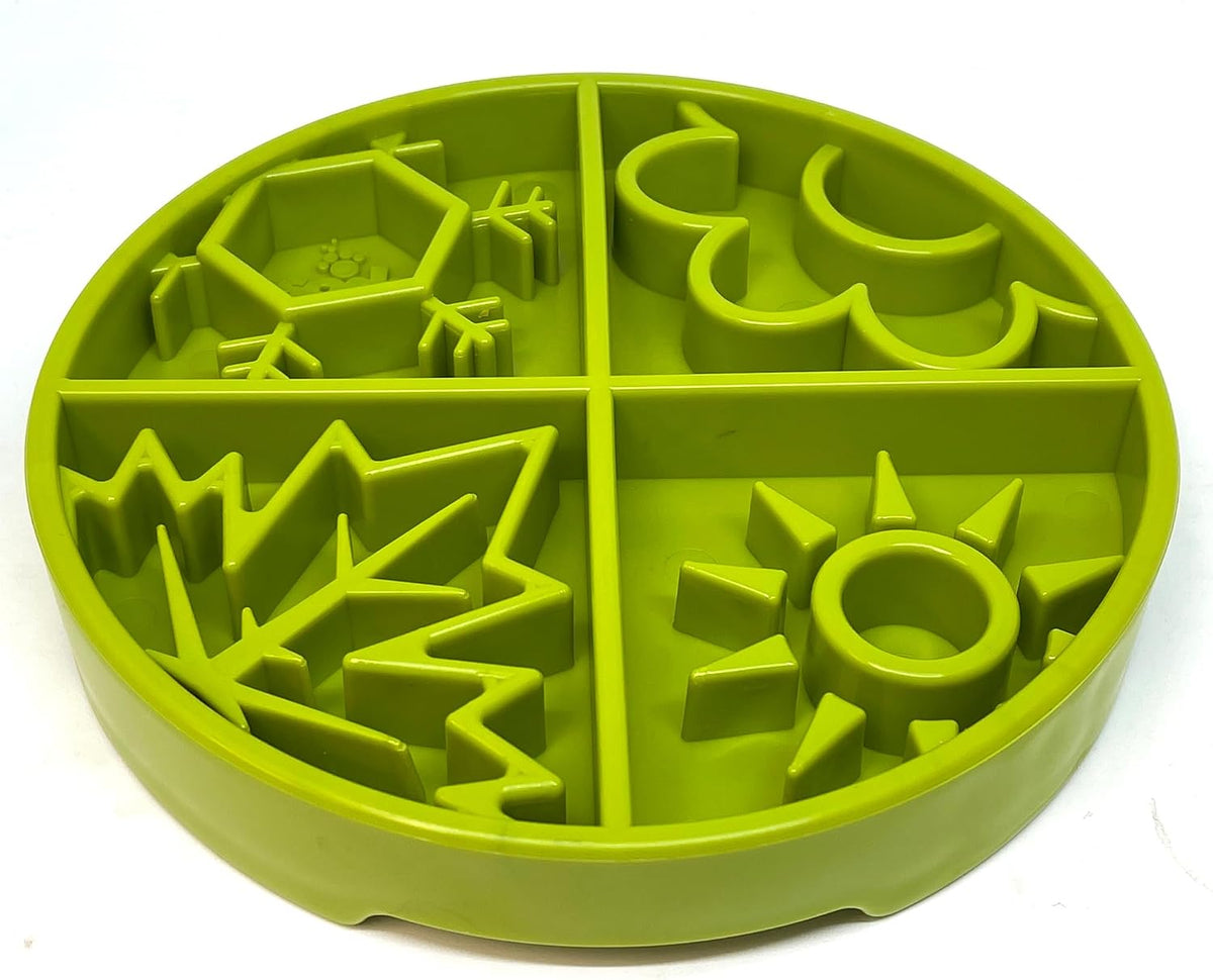 SodaPup Four Seasons Enrichment Bowl – Durable Slow Feeder Bowl Made in USA from Non-Toxic, Pet-Safe, Food Safe Material for Mental Stimulation, Slowing Down Eating, Healthy Digestion, & More