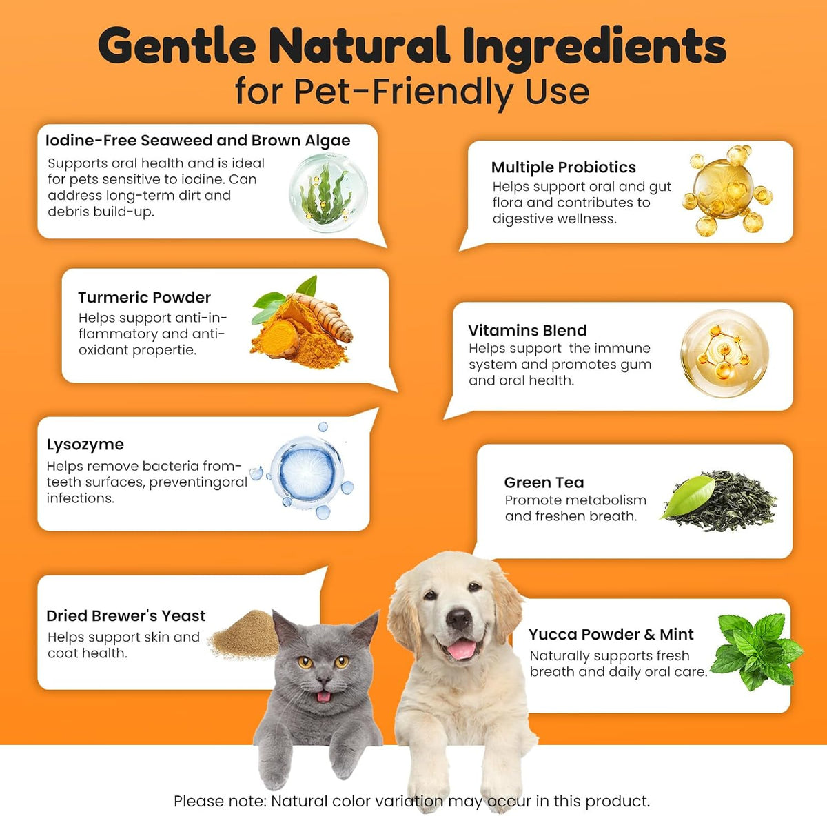 Dog Teeth Cleaning Powder - Plaque & Tartar Control, Breath Fresheners