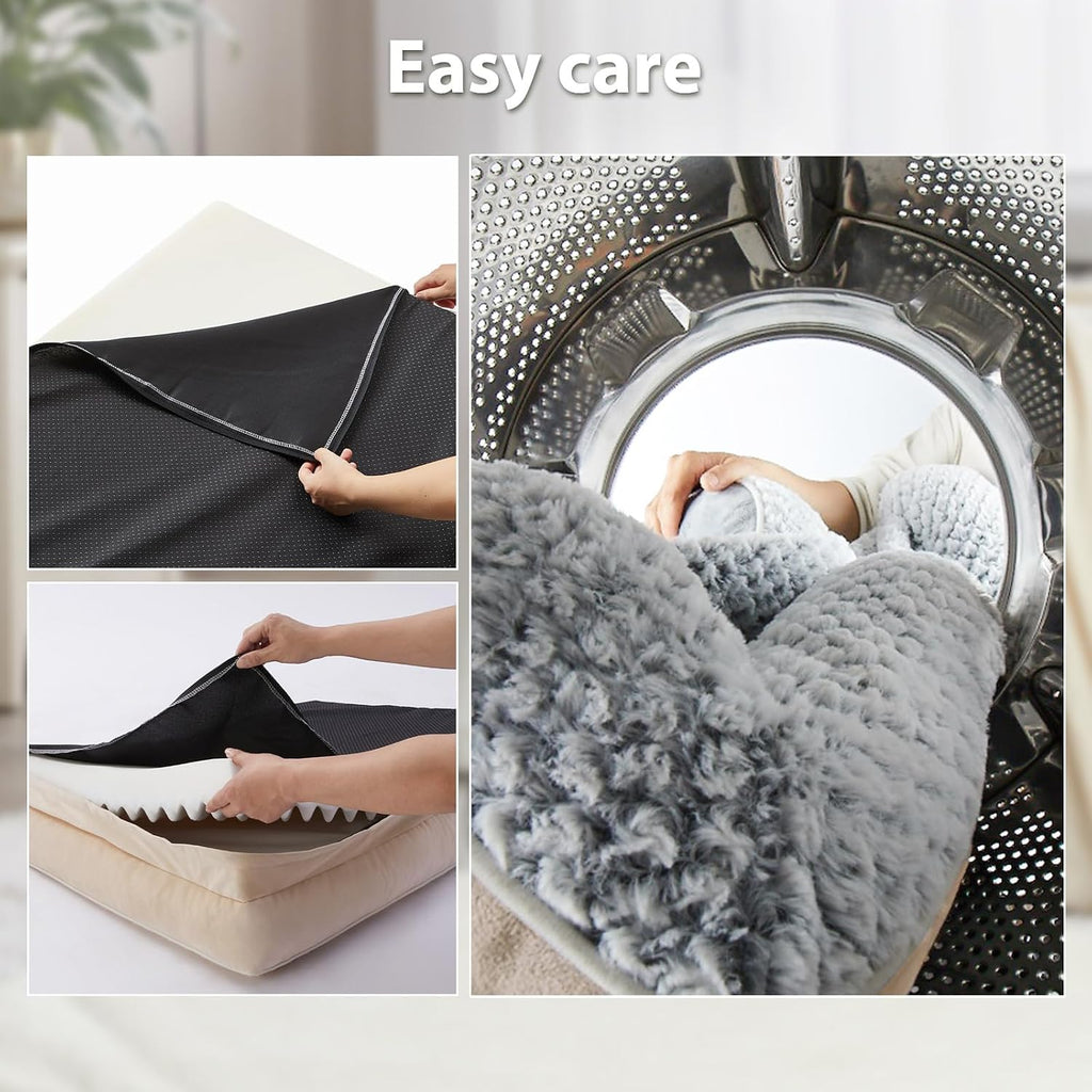LEXTRO Orthopedic Dog Bed for Medium Dogs, Comfy Sleeping Dog Sofa Bed