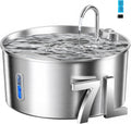Pektaco Stainless Steel Dog Water Fountain for Large Dogs, 7L, 1 Filter