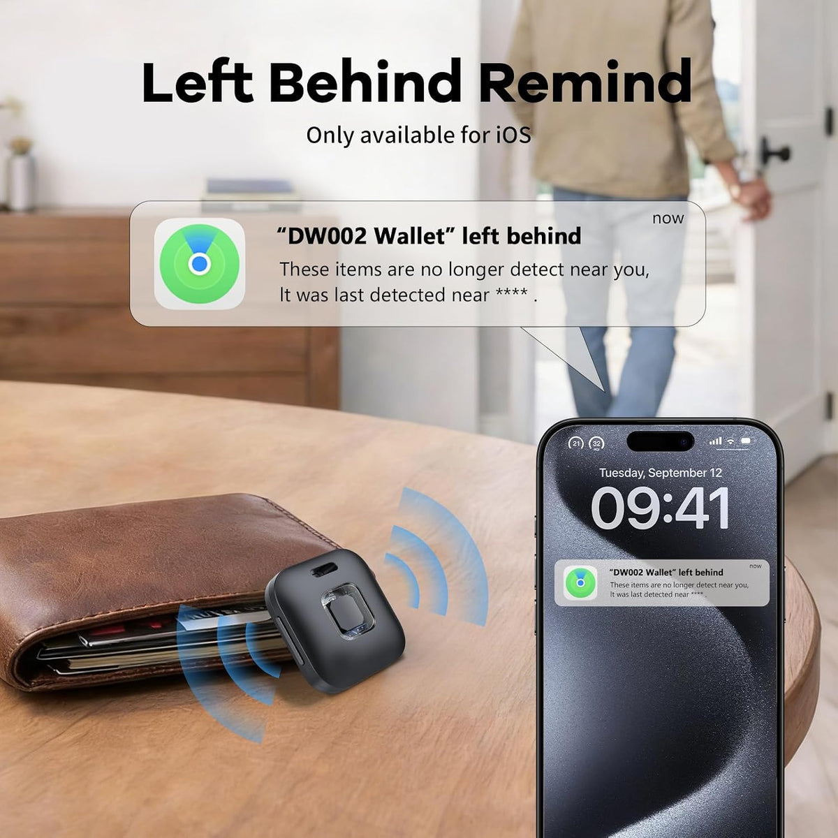Hoxe Air Tracker Tags-4 Pack for iOS & Android, Smart Tag for Key, Bag, Pet